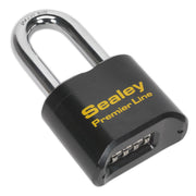 Sealey Steel Body Combination Padlock Long Shackle 62mm PL603L Sealey - Dynamic Drive
