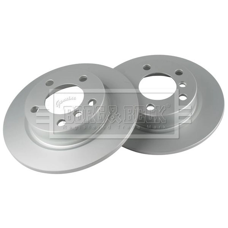 Borg & Beck 2 x Solid Rear Brake Discs BBD5408-x2