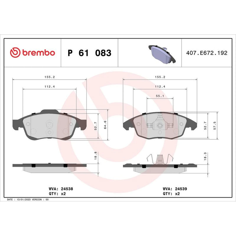 Brembo Front & Rear Brake Discs & Pads fits Citroën DS4 2014-2015 1.2