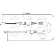 Apec Handbrake Cable Right Rear CAB1013