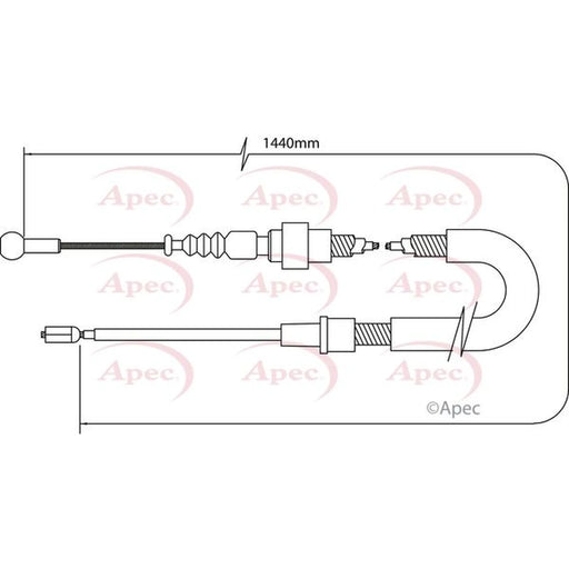 Apec Handbrake Cable Right Rear CAB1013