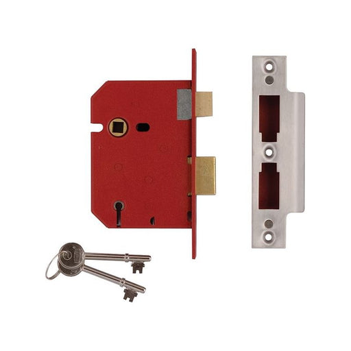 Union 2201 5 Lever Mortice Sashlock Satin Chrome 65mm 2.5in Box UNION - Dynamic Drive