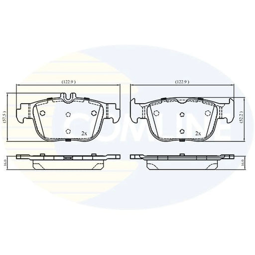 Comline 4 x Rear Brake Pad Set fits Audi A3 2019-2022