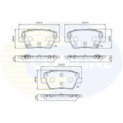 Comline Front & Rear Brake Discs & Pads fits Hyundai I30 2016-2020 1.4
