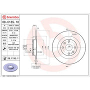 Brembo 2 x Solid Brake Discs fits Mazda MX-5 1998-2005 1.6 1.8