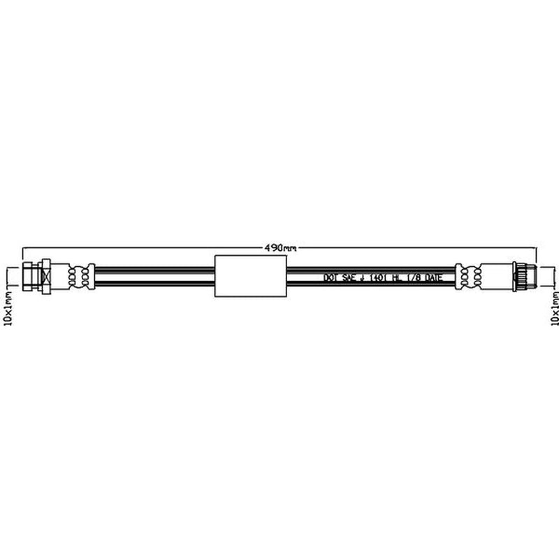 Juratek Brake Hydraulic Hose Line Rear Right fits Opel Movano A 2000-2001