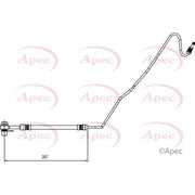Apec Brake Hydraulic Hose Line Rear Right fits Audi A1 2010-2018 1.0 1.2 1.4 1.6