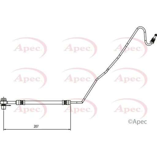 Apec Brake Hydraulic Hose Line outer HOS4137