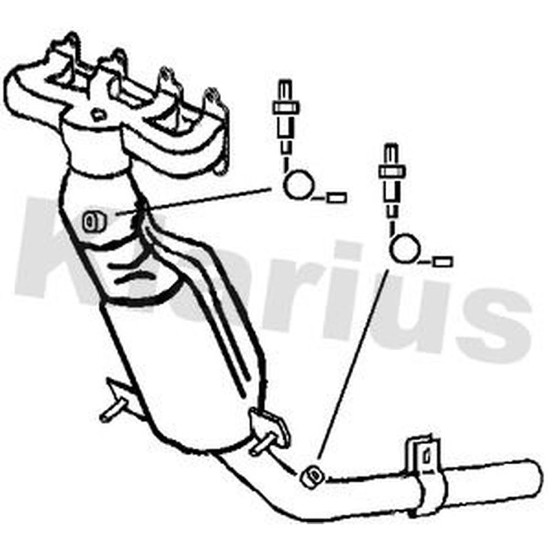 Klarius Catalyst Type Approved With Pipe Front fits Fiat Panda 2003 on 1.1