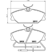 Mintex Front Brake Pad Set fits Renault Scénic I 1999-2003 1.9