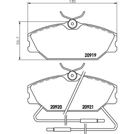 Mintex Front Brake Pad Set fits Renault Scénic I 1999-2003 1.9