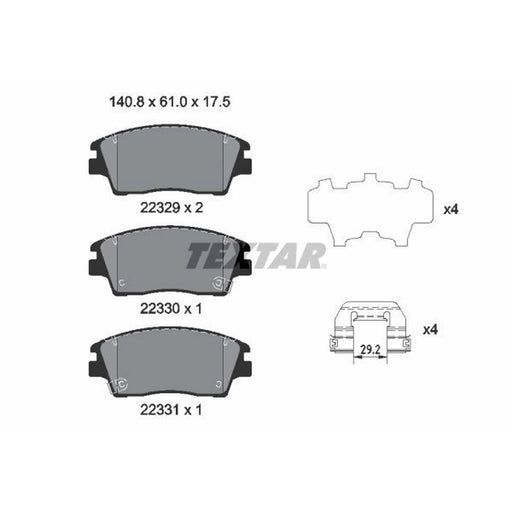 Textar Front Brake Pad Set 2232901