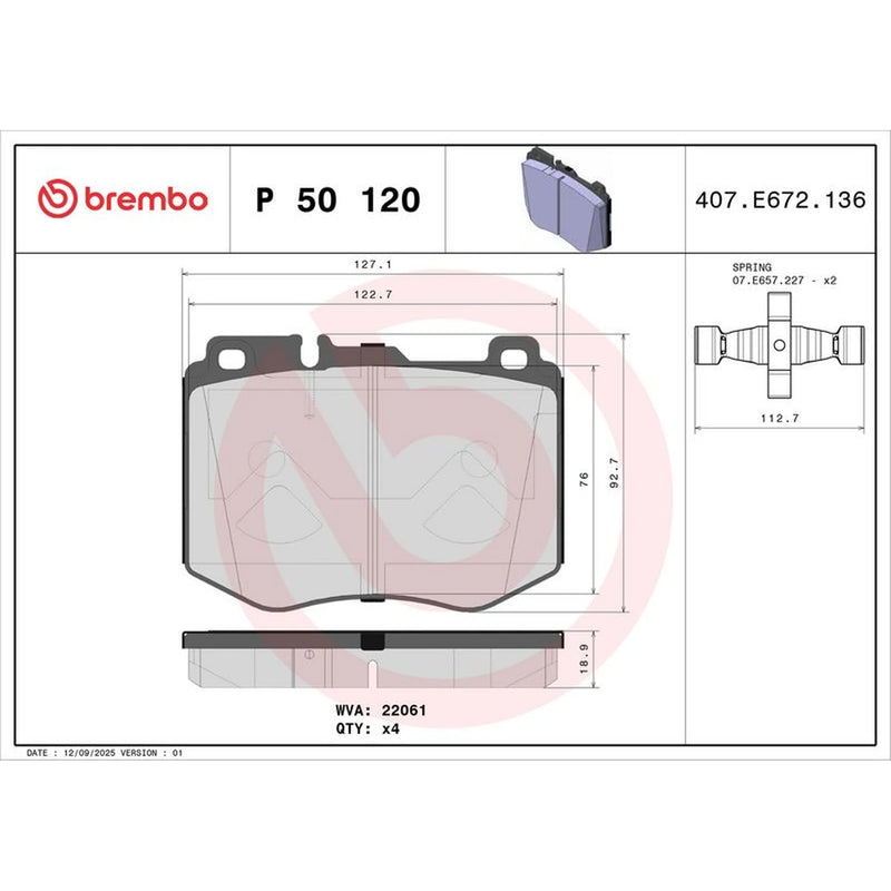 Brembo Front Brake / Discs & Pads fits Mercedes-Benz C-Class 2014-2021