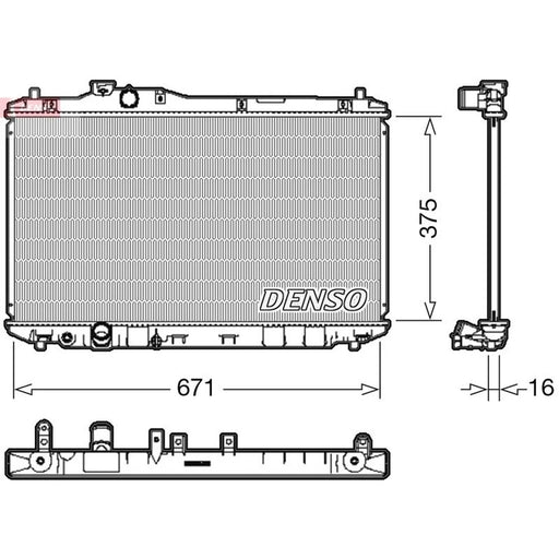 Denso Engine Radiator fits Honda Civic IX 2012-2016 1.8