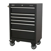 Sealey Rollcab 6 Drawer 675mm Heavy-Duty Black PTB67506 Sealey - Dynamic Drive