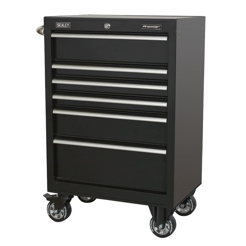 Sealey Rollcab 6 Drawer 675mm Heavy-Duty Black PTB67506 Sealey - Dynamic Drive