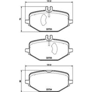 Mintex Rear Brake Pad Set fits Mercedes-Benz G-Class 2018-2022