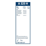 Bosch Wiper Wiper Blade 325mm — A325H fits Audi A3 2004-2013