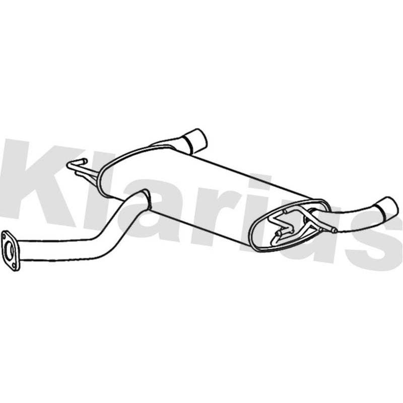 Klarius Box With Tail Pipe Rear fits Hyundai Tucson 2004-2010 2.0 2.7
