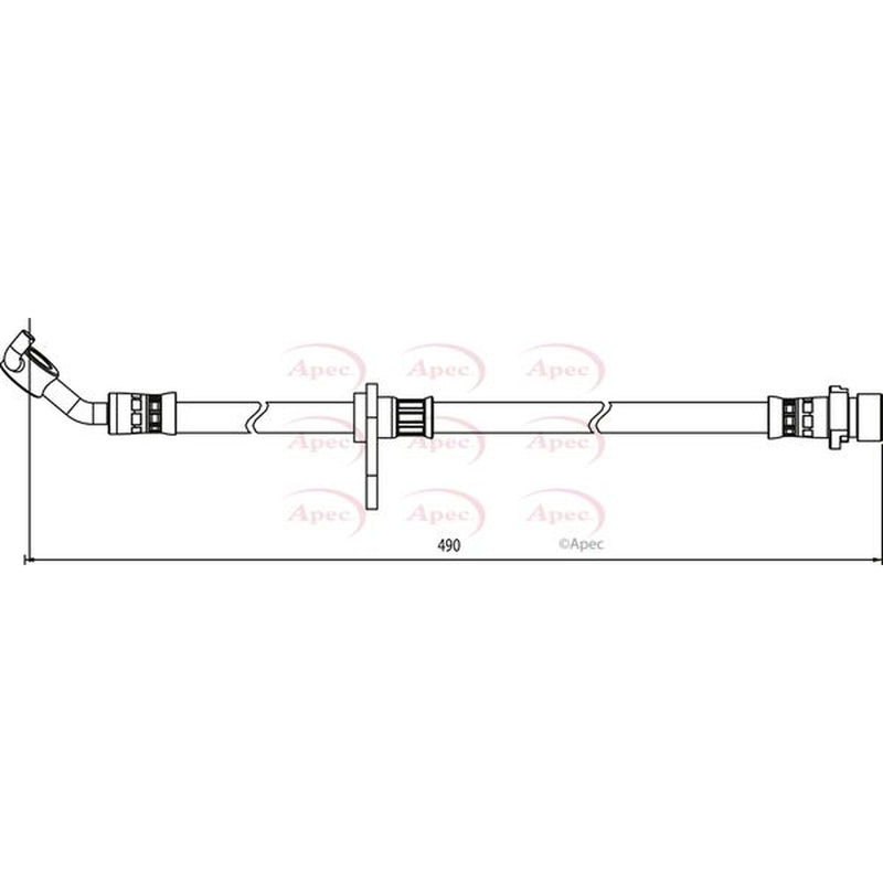 Apec Brake Hydraulic Hose Line Rear Left fits Honda Accord VIII 2008-2015