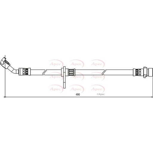 Apec Brake Hydraulic Hose Line Rear Left fits Honda Accord VIII 2008-2015