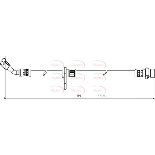 Apec Brake Hydraulic Hose Line Rear Left HOS3983