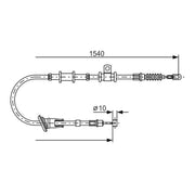 Bosch Handbrake Cable Right Rear fits Mitsubishi Space Star 1998-2004