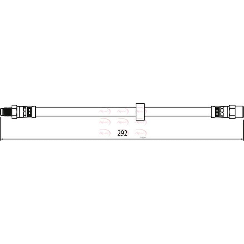 Apec Brake Hydraulic Hose Line Rear fits Volvo S60 I 2000-2010 2.0 2.4 2.5