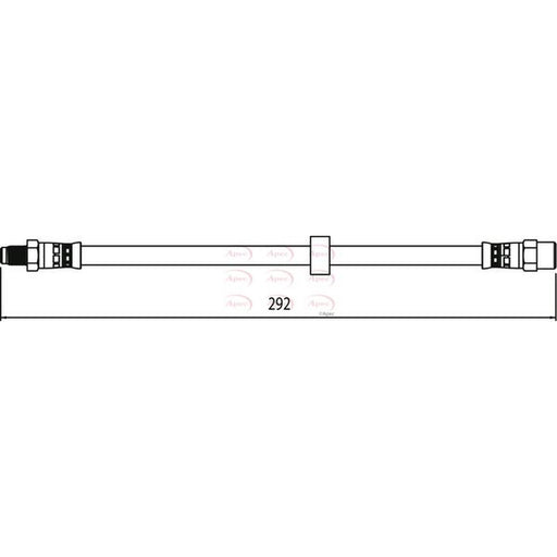 Apec Brake Hydraulic Hose Line Rear fits Volvo S60 I 2000-2010 2.0 2.4 2.5