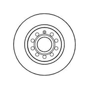 Abtex 2 x Solid Rear Brake Discs BD1088S-x2