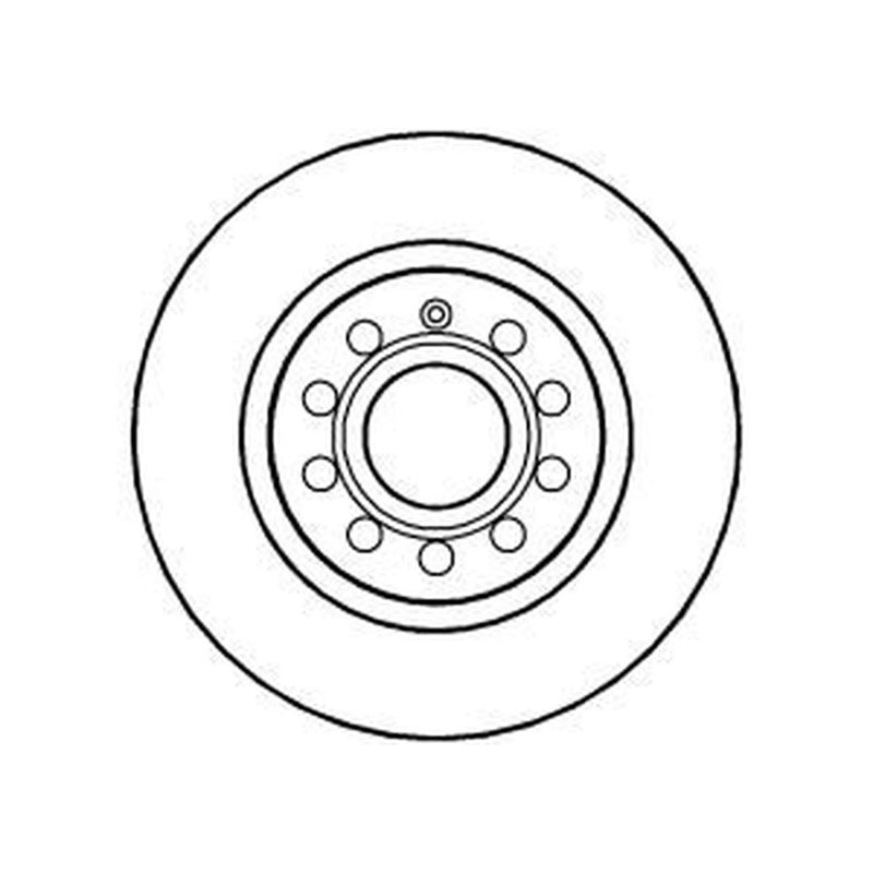 Abtex 2 x Solid Rear Brake Discs BD1088S-x2