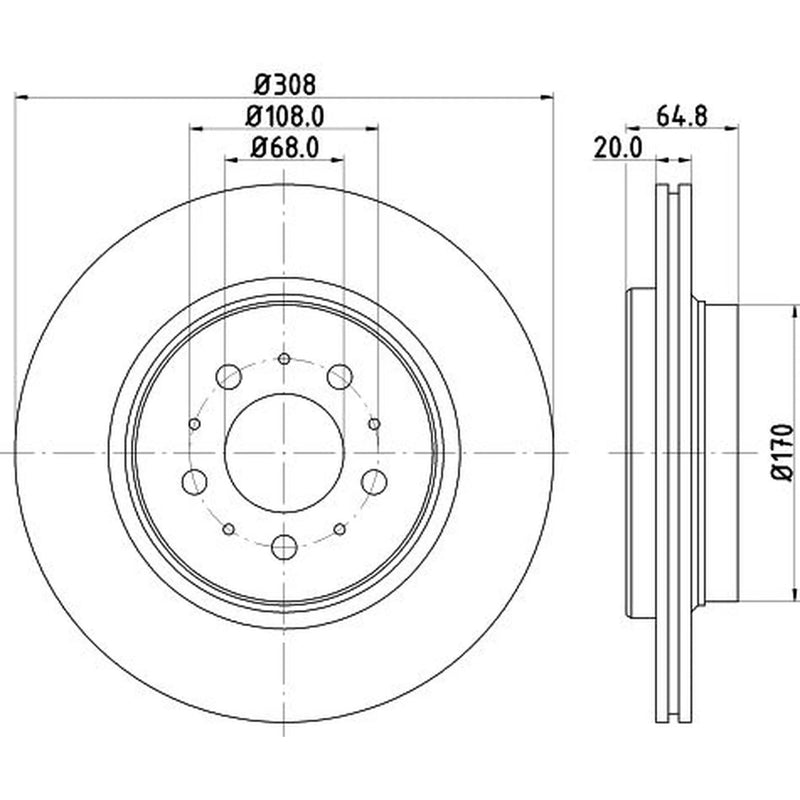 Mintex 2 x Externally Vented Brake Discs fits Volvo XC90 I 2002-2014 2.5 3.2