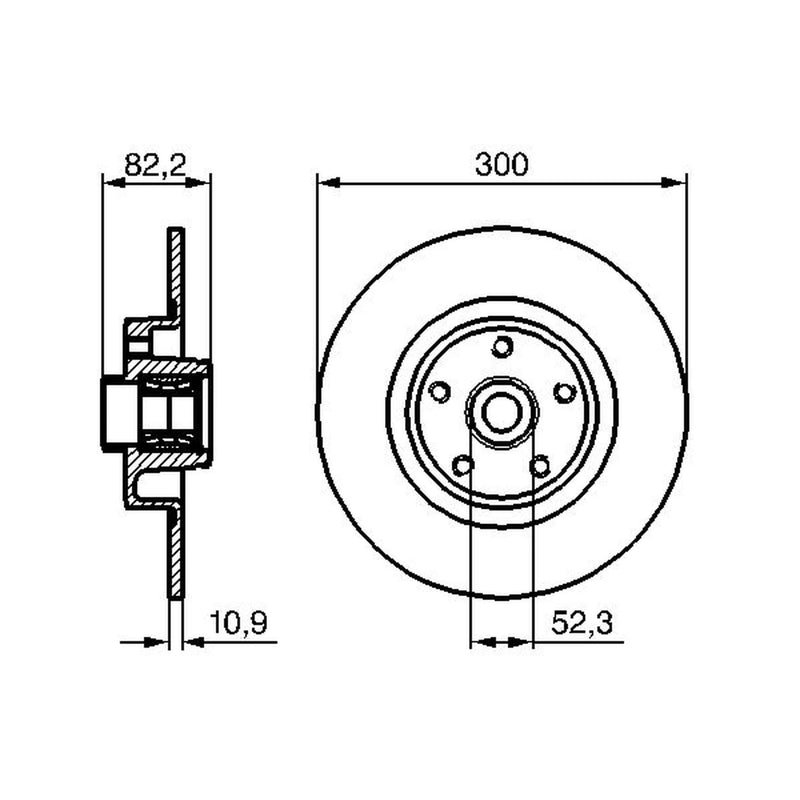 Bosch 2 x Solid Brake Discs fits Renault Vel Satis 2002-2009 2.0 2.2 3.0 3.5