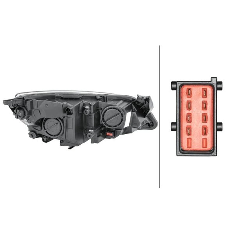 Hella Headlight Headlamp W21/5W Left fits Opel Astra J 2009-2018