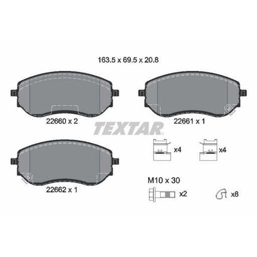 Textar Front Brake Pad Set 2266001