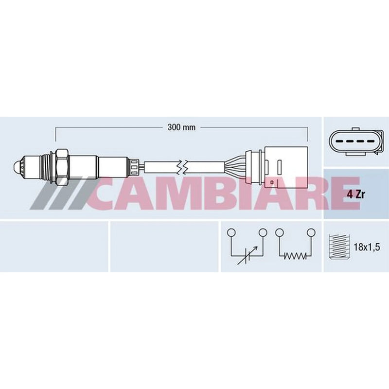 Cambiare O2 Lambda Oxygen Sensor after catalytic converter fits Seat Cordoba