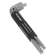 Sealey Ball-End Hex Key Set with Power Bar 8pc Long Display Box of 10 AK7185 Sealey - Dynamic Drive