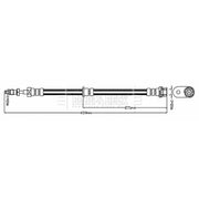 Borg & Beck Brake Hydraulic Hose Line Rear Right BBH8706