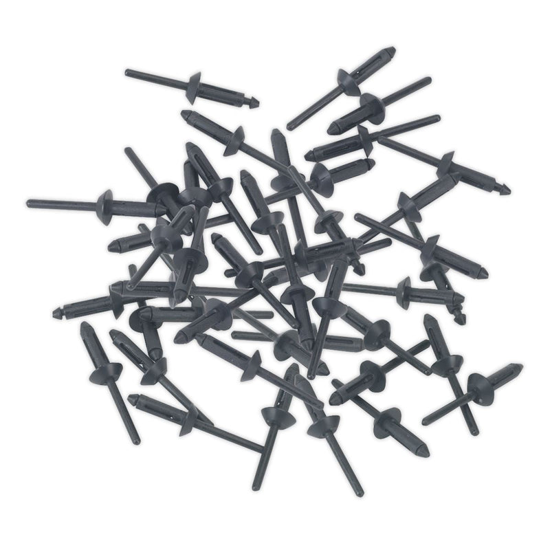 Sealey Plastic Rivet5 x 15.8mm Pack of 50 PR003 Sealey - Dynamic Drive