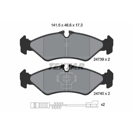 Textar Rear Brake Pad Set 2473901
