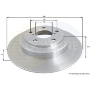Comline Rear Brake Solid Discs & Pads fits Subaru Legacy IV 2003-2009 2.5