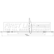 First Line Handbrake Cable Right Rear fits Ford Chassis 2016-2024 2.0