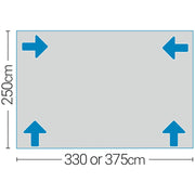 Vega 2 375 Air Porch Awning (Caravan : 235 - 255cm) 12020403750002 Quest - Dynamic Drive