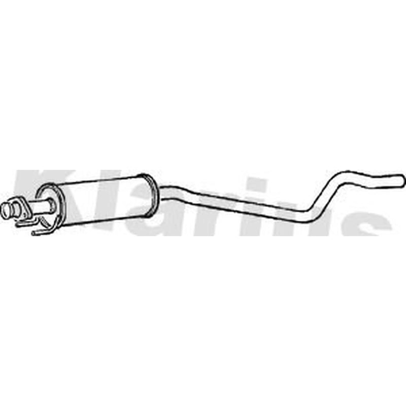 Klarius Box With Centre Pipe Centre fits Opel Astra F 1991-1998 1.4 1.6 1.7 2.0