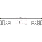 Apec Brake Hydraulic Hose Line Rear fits Hyundai Matrix 2001-2010 1.5 1.6 1.8