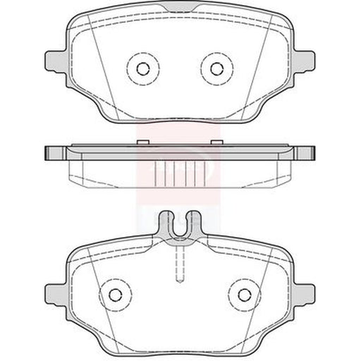 Apec Rear Brake Pad Set fits Mercedes-Benz Gle 2018-2023 167.121 167.123