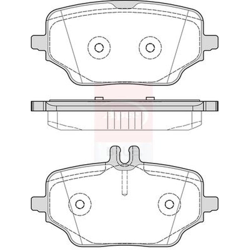 Apec Rear Brake Pad Set fits Mercedes-Benz Gle 2018-2023 167.121 167.123