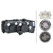 Hella Headlight Headlamp W5W Right fits Daf 75 Cf 2001 on