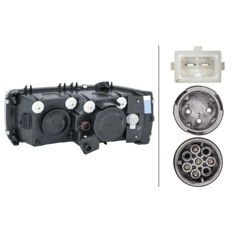 Hella Headlight Headlamp W5W Right fits Daf 75 Cf 2001 on