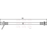 Apec Brake Hydraulic Hose Line Rear Left fits Toyota Avensis 1997-2003